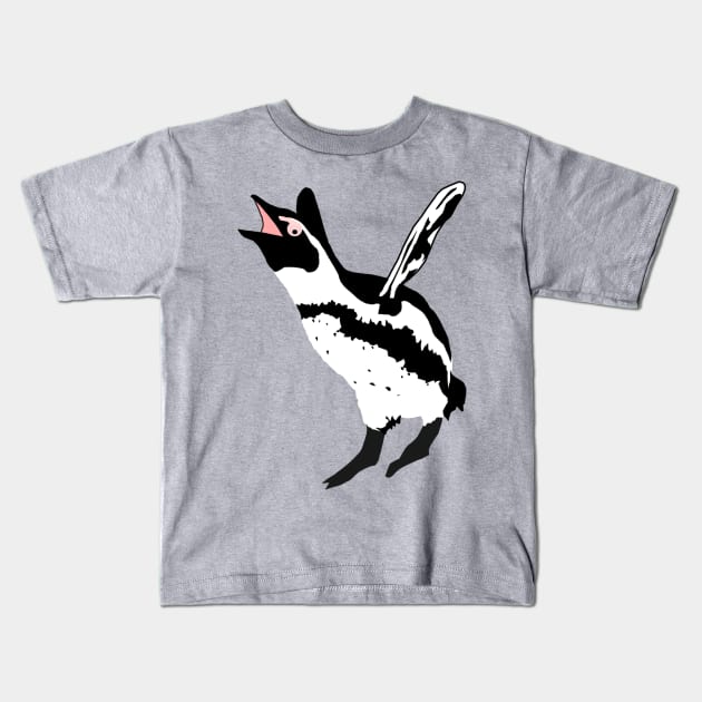 African Penguin Kids T-Shirt by stargatedalek